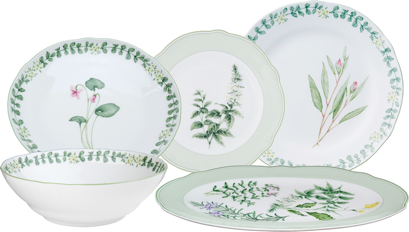 10665476 Noritake Сервиз столовый Noritake "Английские травы" на 6 персон 20 предметов Фарфор костяной 