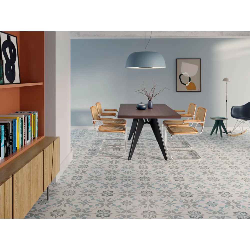 Глазурованный керамогранит Sixties 45x45 см 1 м² матовый цвет серо-голубой Santreyd Timeless STLM-2090254 - Вид №2
