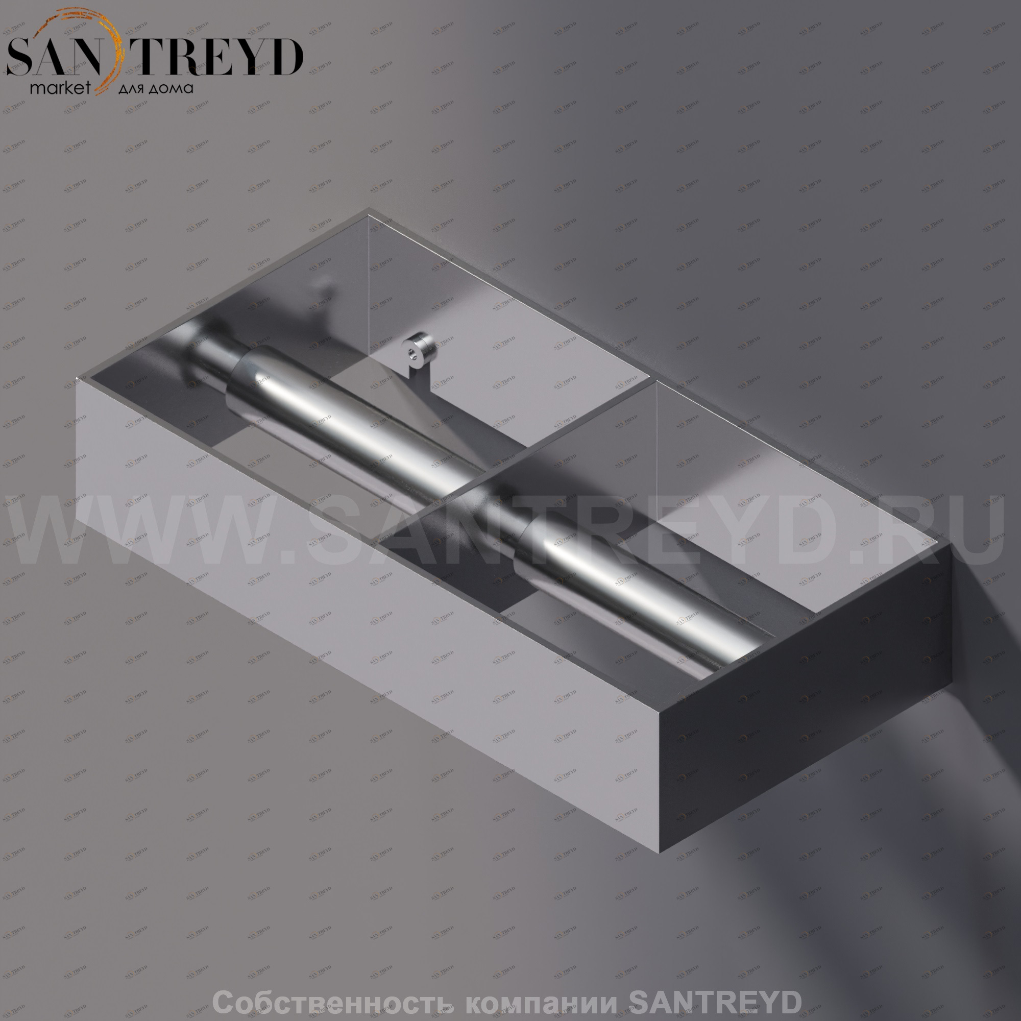 Agape 369 Двойной держатель для туалетной бумаги хромированный A369221A