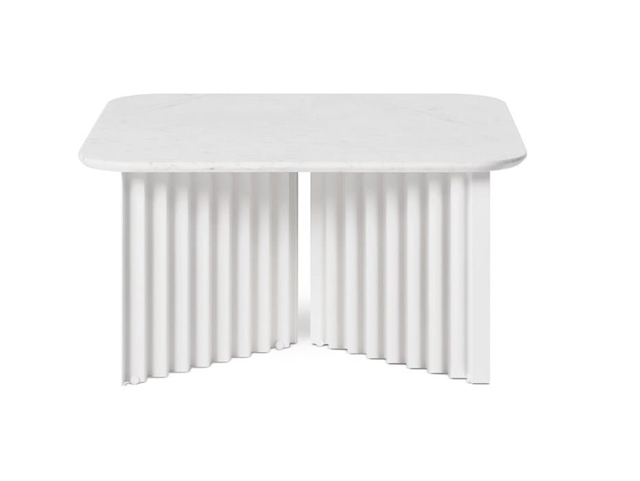 Мраморный низкий квадратный журнальный столик и стальная основа RS Barcelona Plec ARCH-00047733 - Вид №1