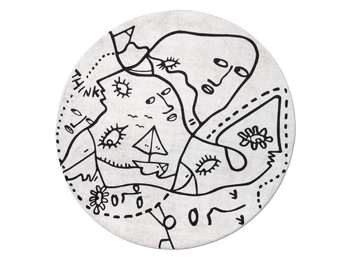 Ткань круглый ковер Qeeboo Linescapes ARCH-00006455