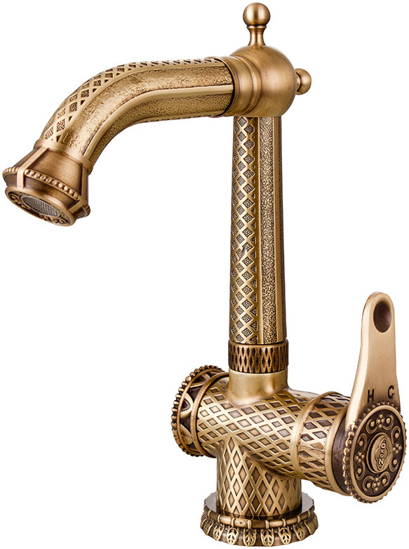 Смеситель ZorG Antic A 412U-BR для раковины, бронза