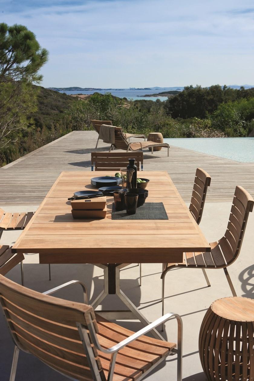 Unopiù Раздвижной прямоугольный стол из тика Equinox Taeqal - Вид №4