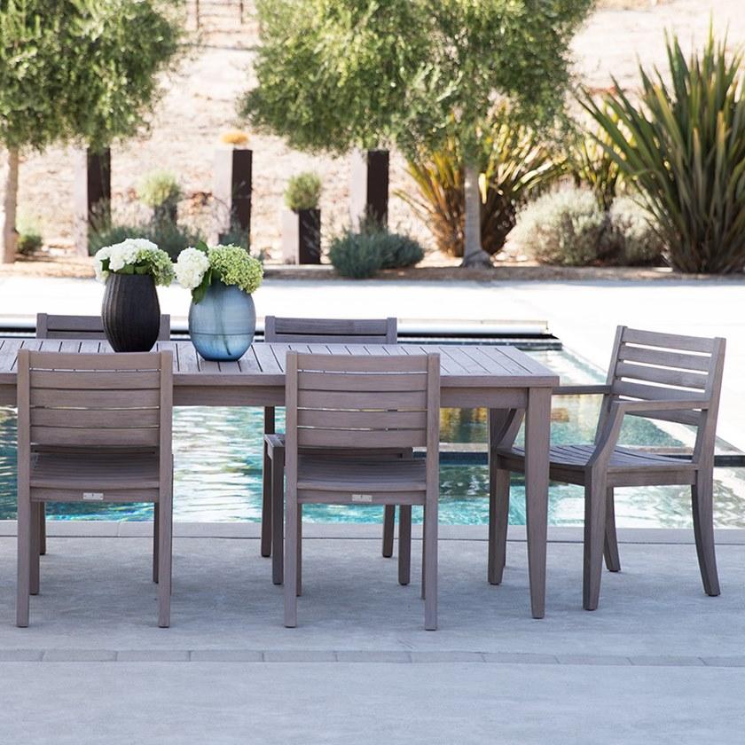 JANUS et Cie Прямоугольный обеденный стол из тика Relais sun-id-1422816 - Вид №3