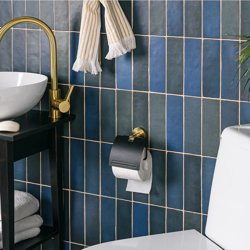 Держатель туалетной бумаги Moroshka Oro Nero цвет чёрный/олотой STLM-2142784 - Вид №5