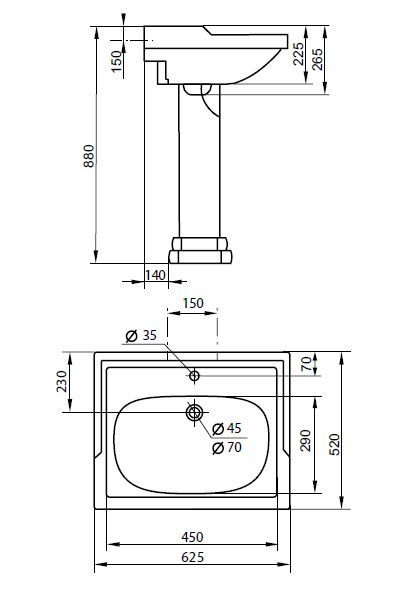Раковина CEZARES Laredo Напольная раковина стоящая овальная Cezares LAREDO - Вид №2