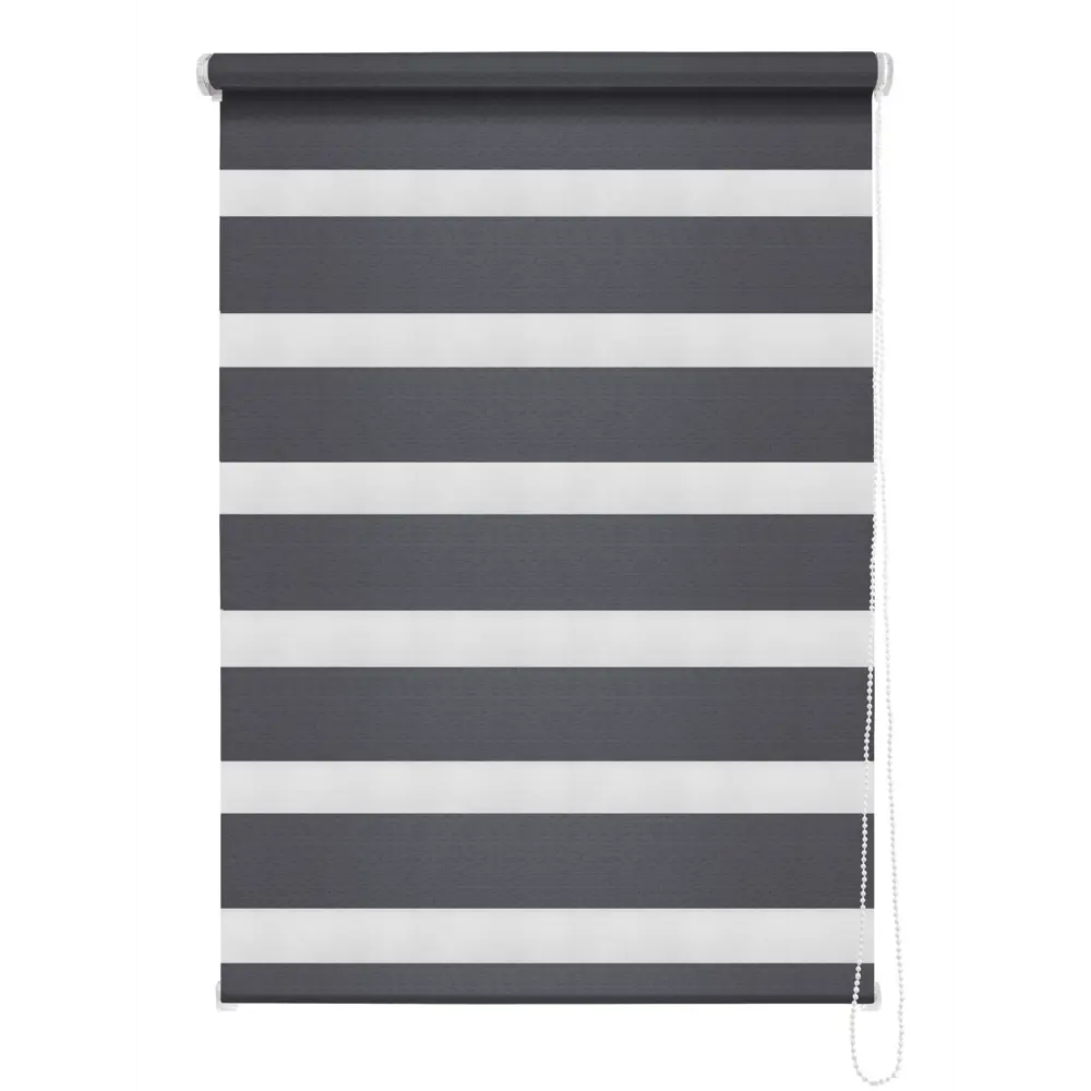 Штора рулонная день-ночь Madrid 100x160 см графит MIAMOZA Коллекция 2024г STLM-2146956