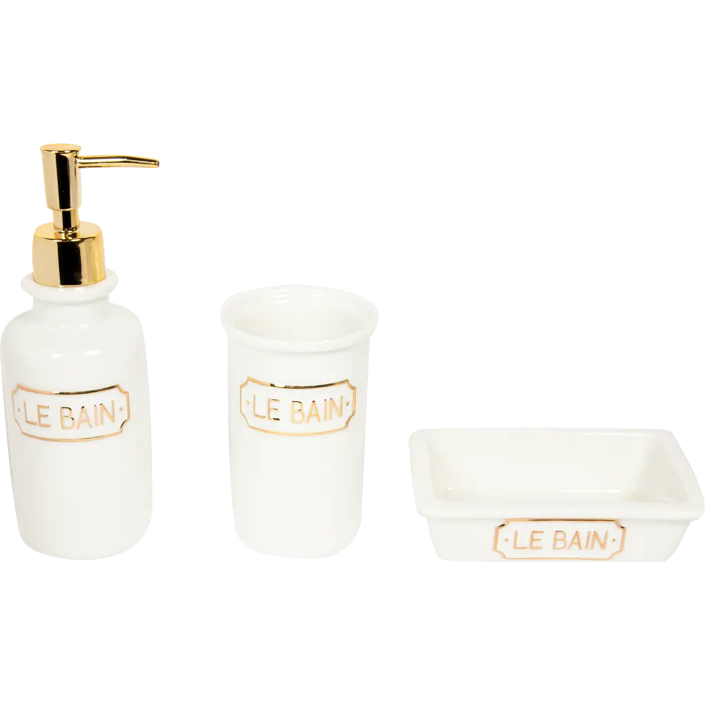 Дозатор для жидкого мыла Wess Le Bain Blanc цвет золотой STLM-2209868 - Вид №2