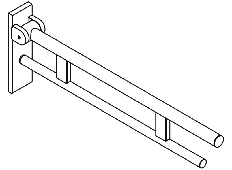 900.50.16040 Опорная рейка Duo, исполнение b HEWI Stützen  - Вид №2
