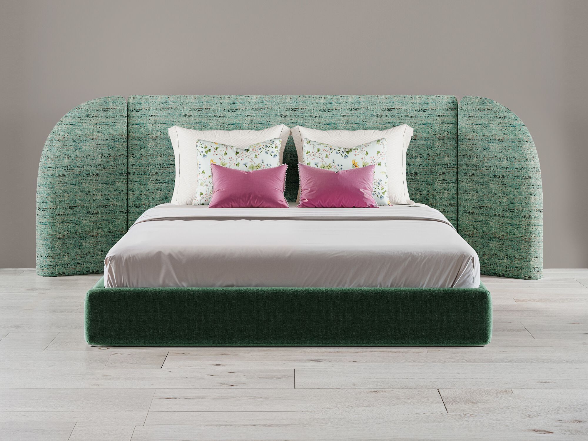 Двуспальная мягкая кровать из ткани Marianna Piccolo Gaia ARCH-00060872