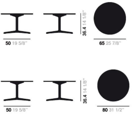 arper Низкий круглый журнальный столик Fred sun-id-1469742 - Вид №1