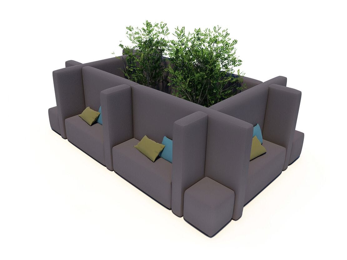 Тканевый диван с высокой спинкой IKONO офис ARCH-00104806 - Вид №1