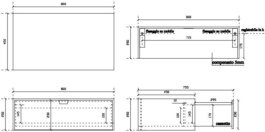 GALASSIA Подвесной шкаф для ванной с ящиками Ergo 7127 - Вид №1