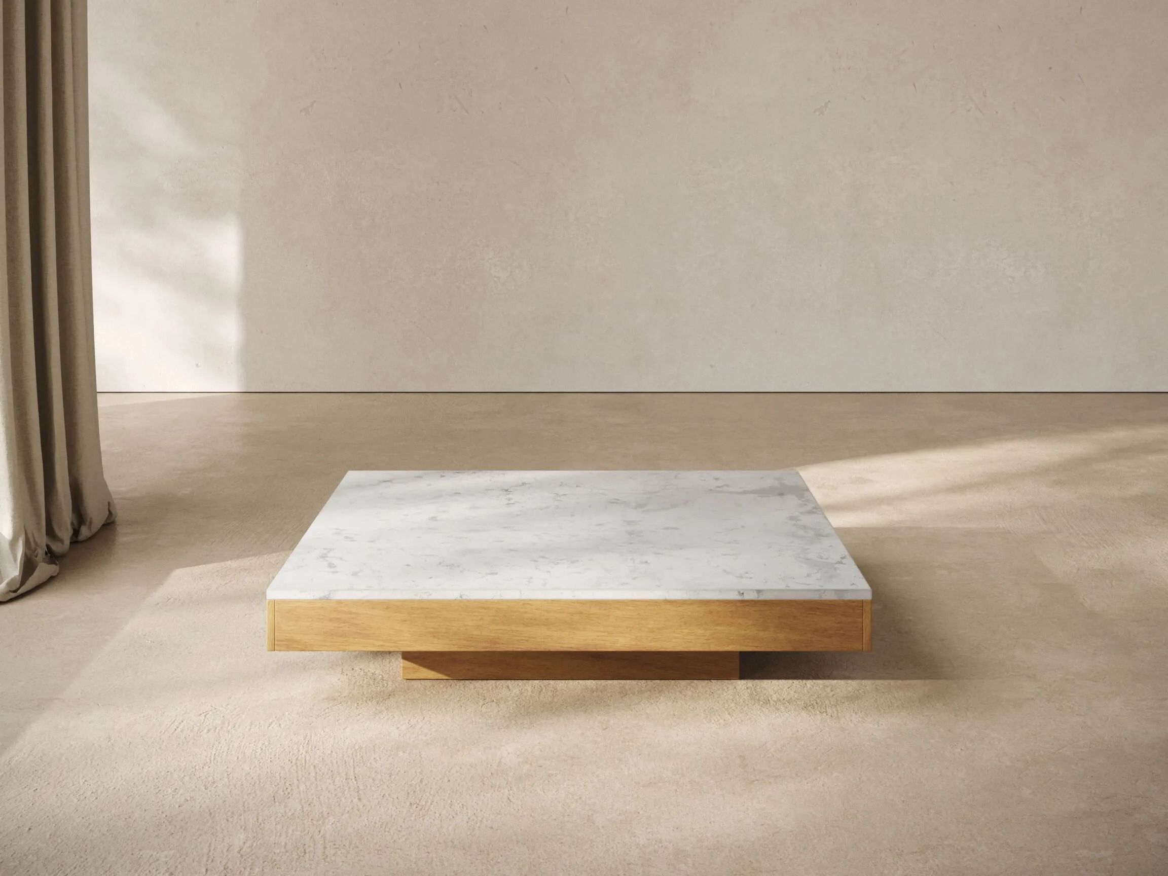 Низкий прямоугольный журнальный столик из дуба и мрамора Serax Rudolph ARCH-00024521 - Вид №3