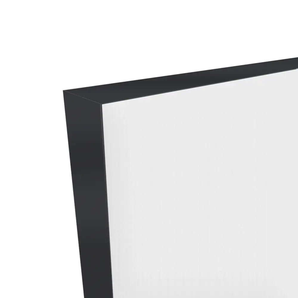 Дверь межкомнатная глухая с замком комплекте Invisible 60x200 см левая/правая черная алюминиевая кромка цвет белый 89382994 STLM-2063015 VELLDORIS  - Вид №1
