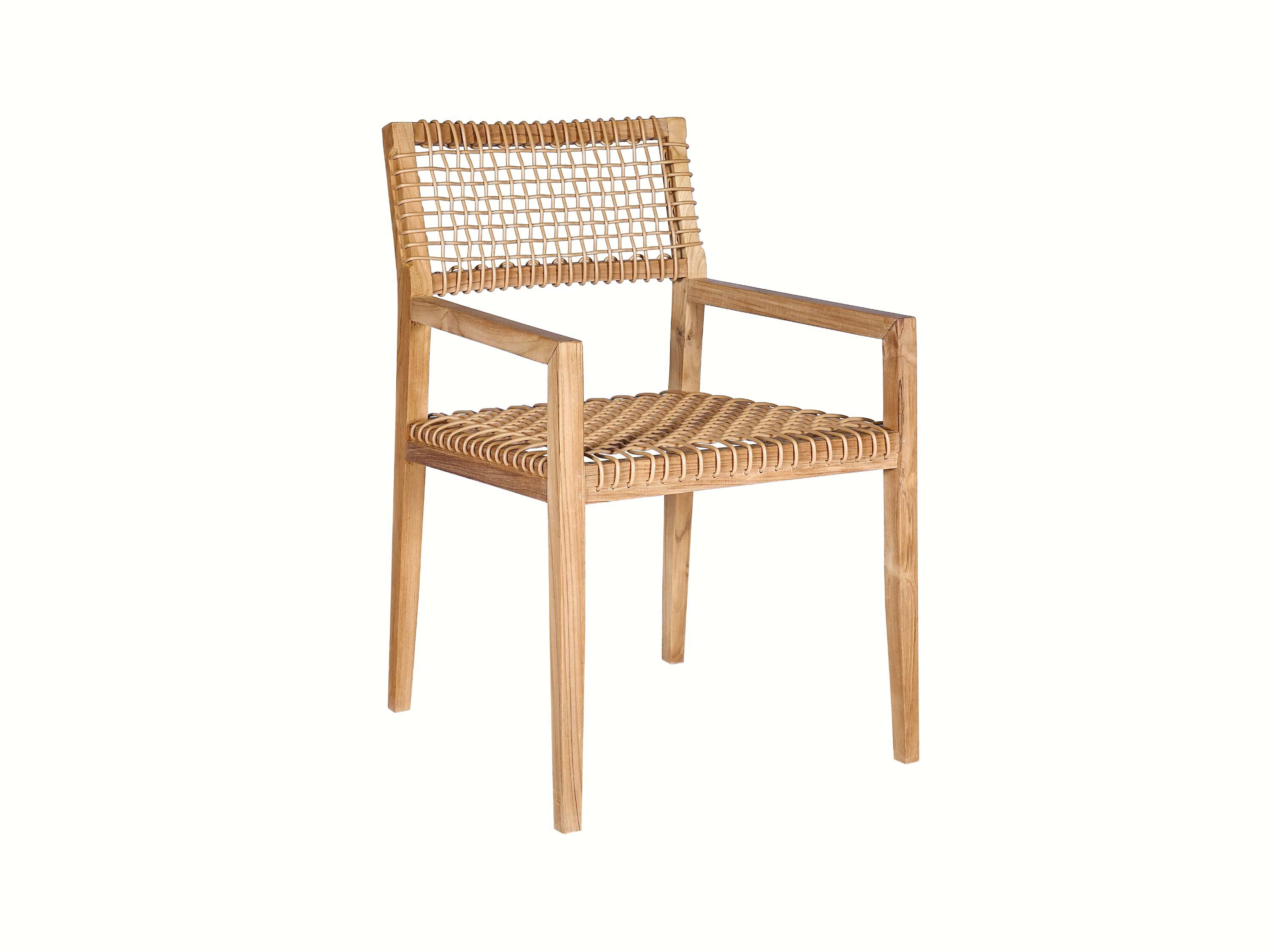 Садовый стул из тика и веревки с подлокотниками cbdesign Vienna Dining ARCH-00112530 - Вид №2