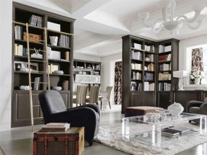 Martini Interiors Книжный шкаф из лакированной древесины на заказ Convivio