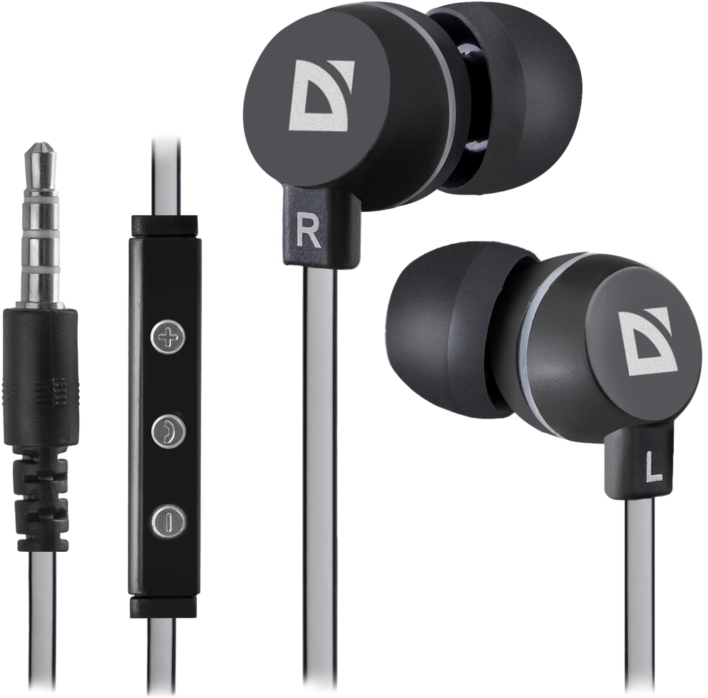 63453 гарнитура для смартфонов pulse 453 черный, для android, вставки Defender Santreyd 