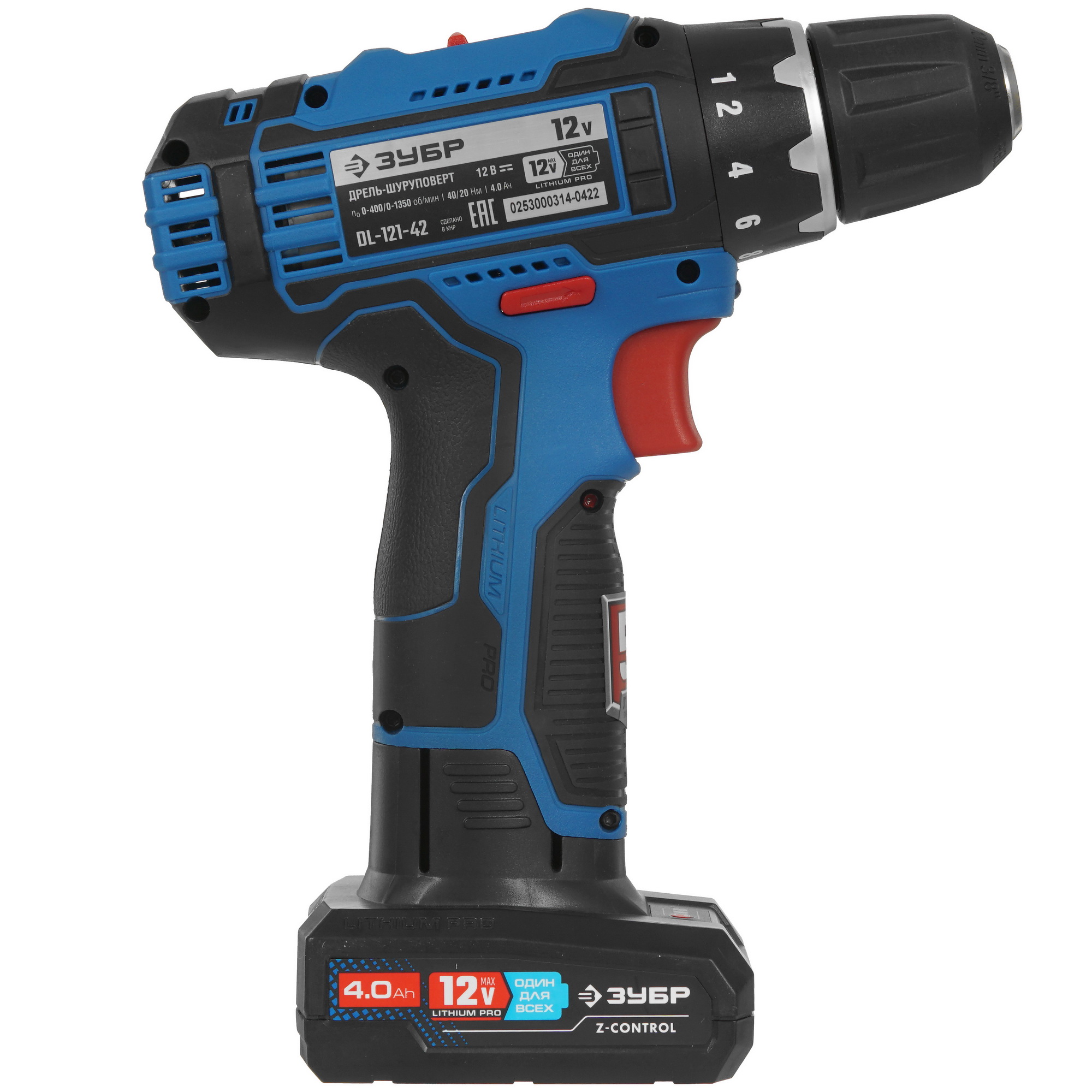 Дрель-шуруповерт Зубр DL-121-42 12V MAX PRO 9927701 STDN-0147922 - Вид №1