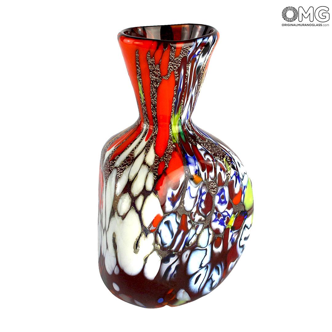 4475 ORIGINALMURANOGLASS Ваза Бон-Бон - красная - муранское стекло OMG 10 см  - Вид №1