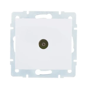 ТВ-розетка оконечная встраиваемая Lezard Rain шлейф, цвет белый