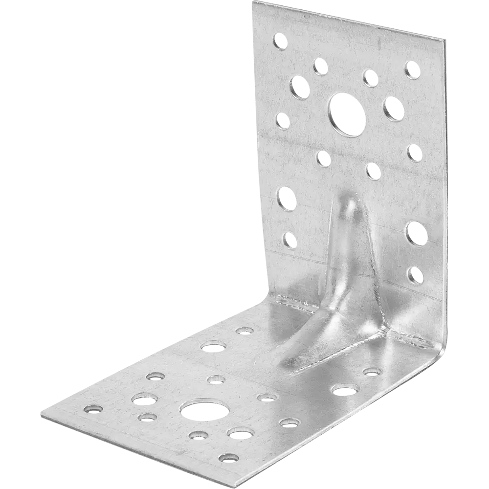 Уголок крепёжный усиленный оцинкованный 90x90x65x2 мм, 15 шт КРЕПКО-НАКРЕПКО STLM-2003588