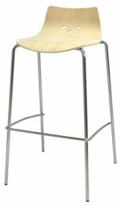 Vela Arredamenti Барный стул высокий деревянный с подставкой для ног Sgab-prince