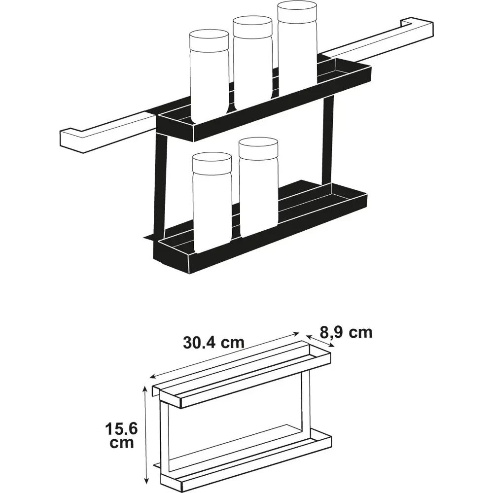 Delinia ID — Двухъярусная полка для специй на рейлинг 80135880 STLM-0013783 - Вид №19
