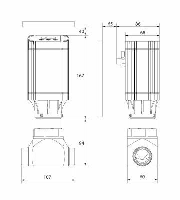 Danfoss ICMTS — электроприводные терморегулирующие клапаны ICMTS 20-A33 (D 25) Клапан моторный 027H1084  - Вид №3