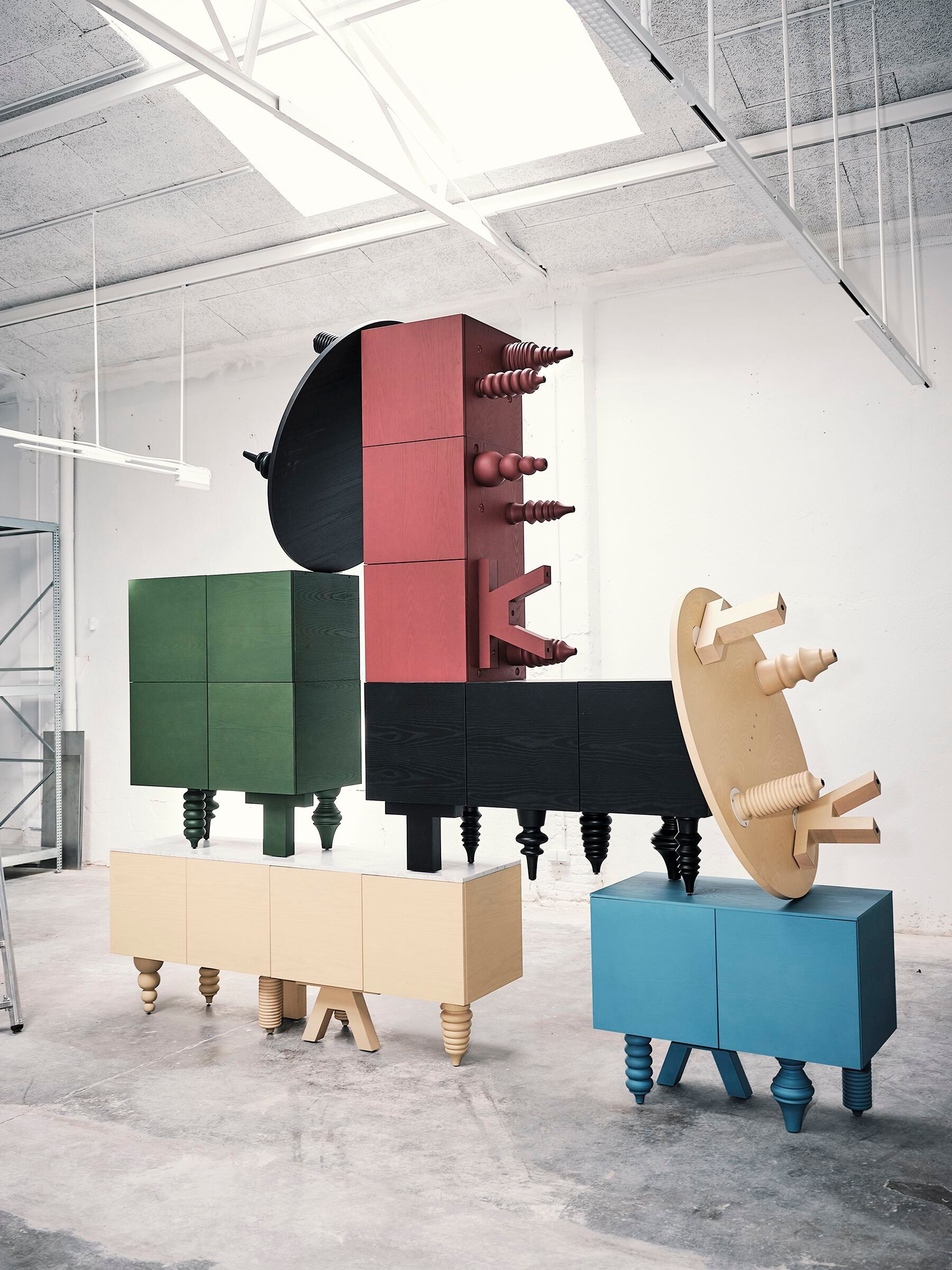 Круглый журнальный столик из ясеня для гостиной BD Barcelona Multileg ARCH-00094674 - Вид №5