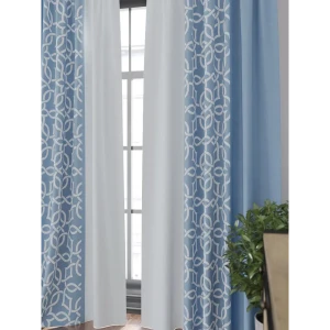 91799290 Комплект штор 2 шт на ленте Comfy Way Кеннет CW905095 150x230 см блэкаут цвет синий STLM-1023760