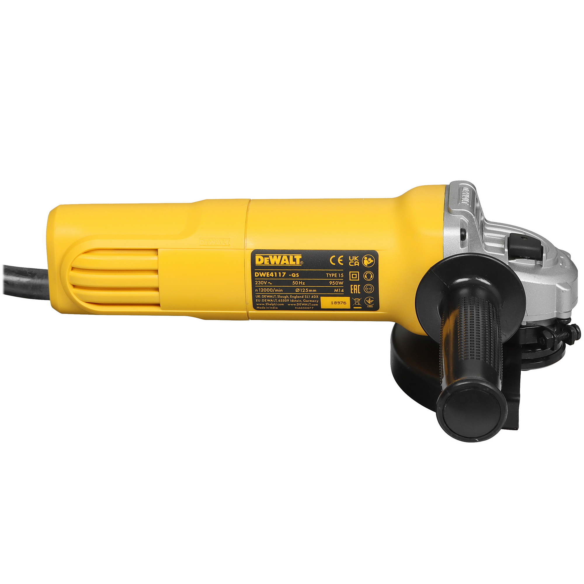 Углошлифовальная машина (УШМ) DeWalt DWE4117 5443663 STDN-0072029 - Вид №3