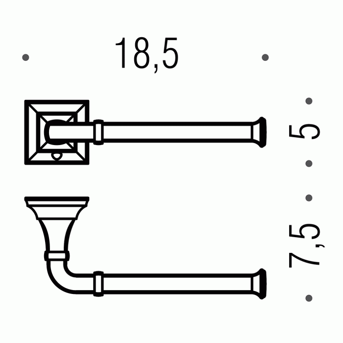B3208 DX BR Держатель туалетной бумаги (бронза) COLOMBO PORTOFINO Colombo Design - Вид №1