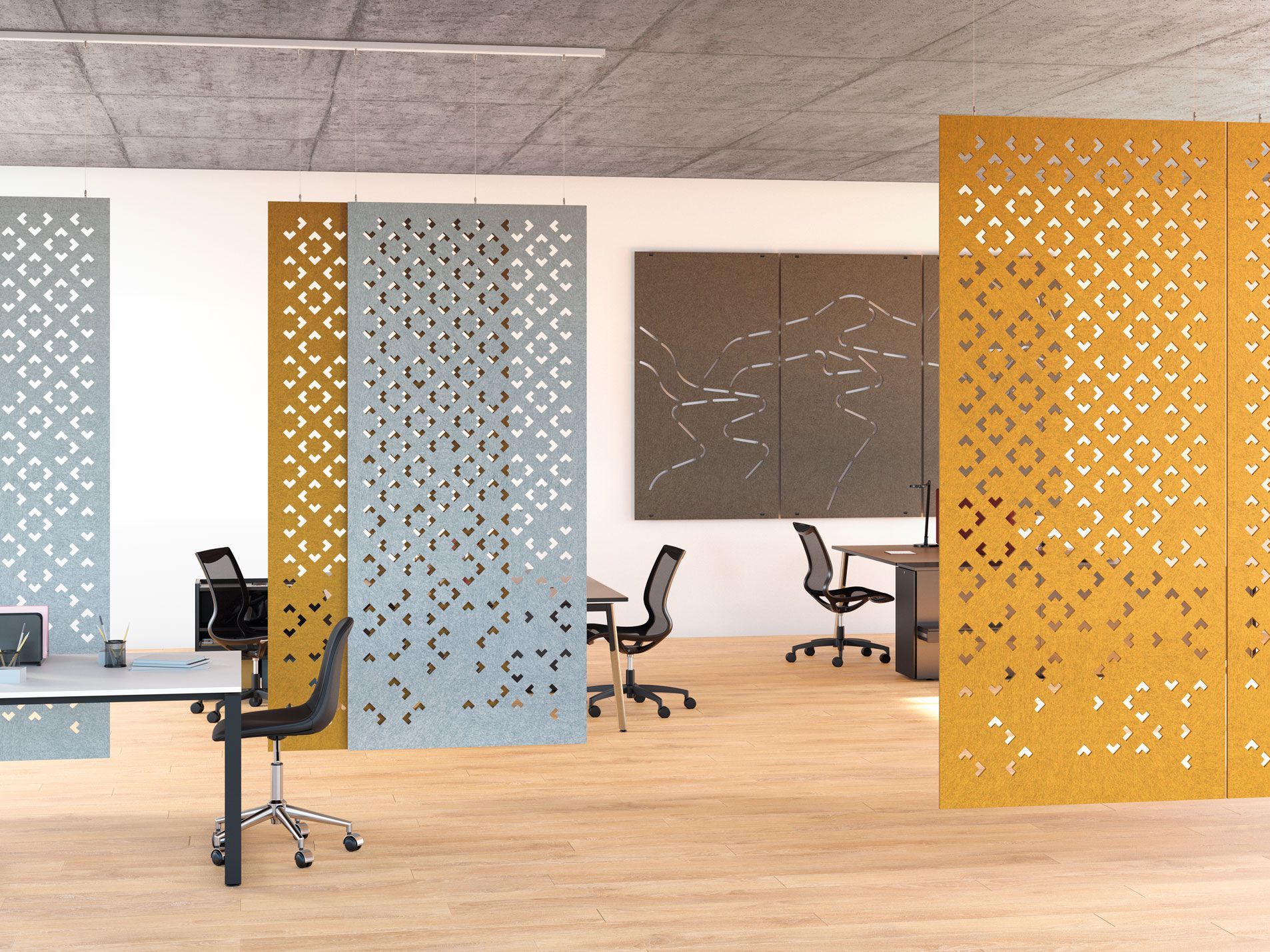 Рециркулированная ПЭТ подвесная акустическая панель Manade войлок ARCH-00084545