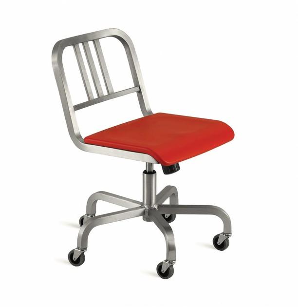 Emeco Вращающееся кресло из алюминия с колесами Nine-o™ sun-id-1471345 - Вид №9