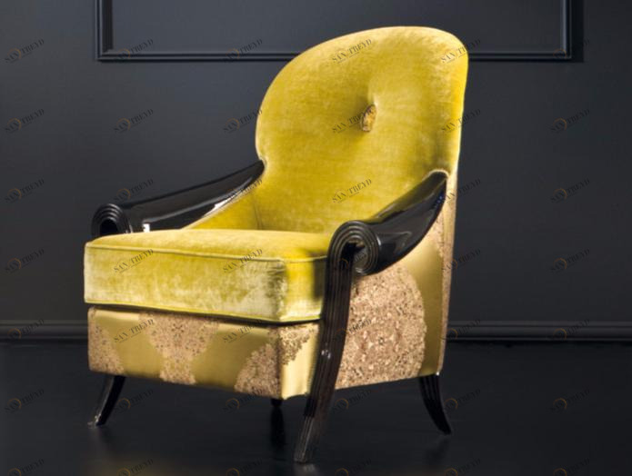 Rozzoni Кресло с обивкой из ткани с подлокотниками Roma sun-id-1499157