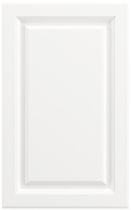 Фасады для кухни Классика Фрезеровка «Прямоугольник 90+» Белый снег софт №501
