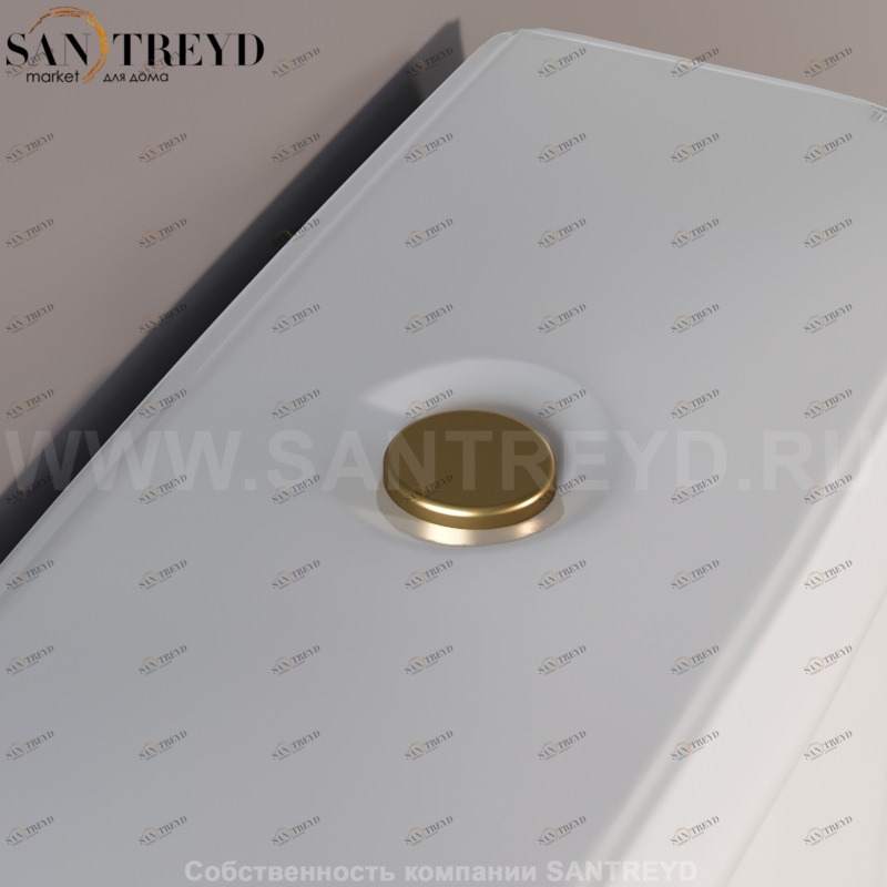 750991 Механизм двойного смыва, с кнопкой, для бочка (моноблок). Retro Kerasan