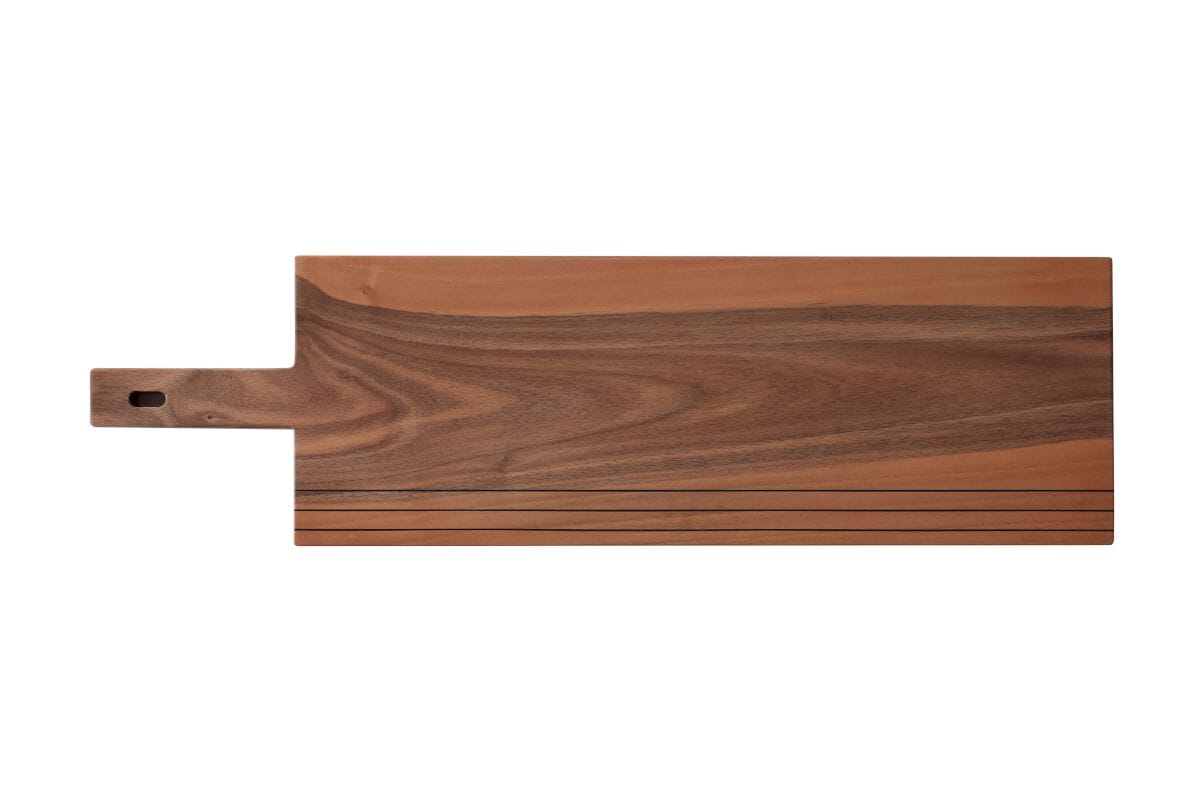 Прямоугольная сервировочная доска из грецкого ореха с ручкой Deodara Linear ARCH-00073836 - Вид №12