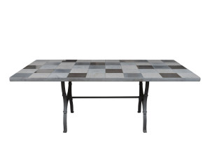 Прямоугольный каменный садовый стол