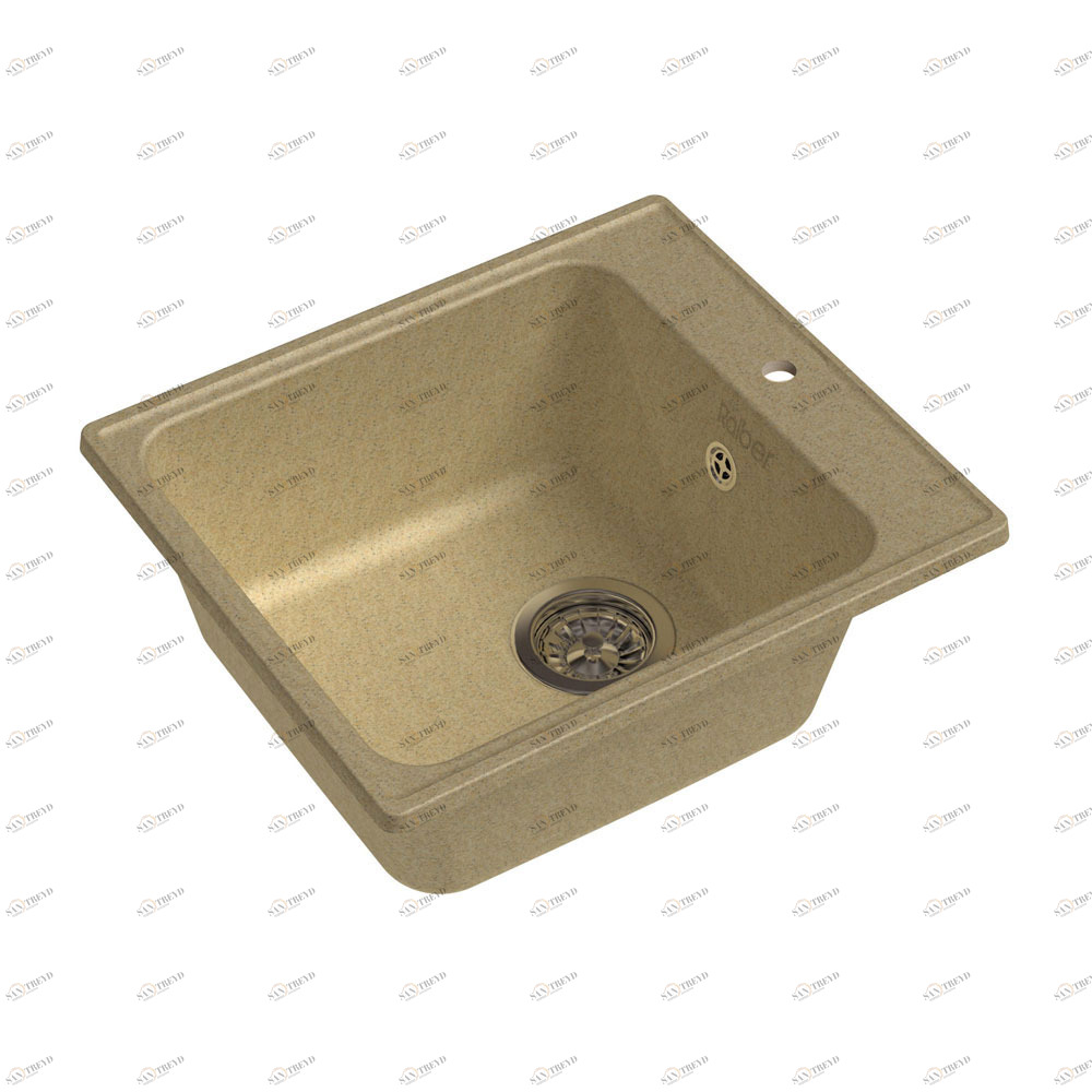 RQ21 бежевый Мойка кухонная прямоугольная Raiber 