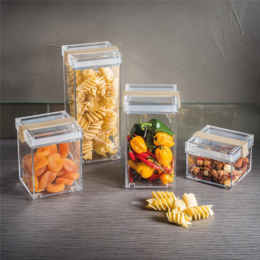 Банка с крышкой белая Click&Fresh XL GUZZINI  00-3871110 Белый  - Вид №3