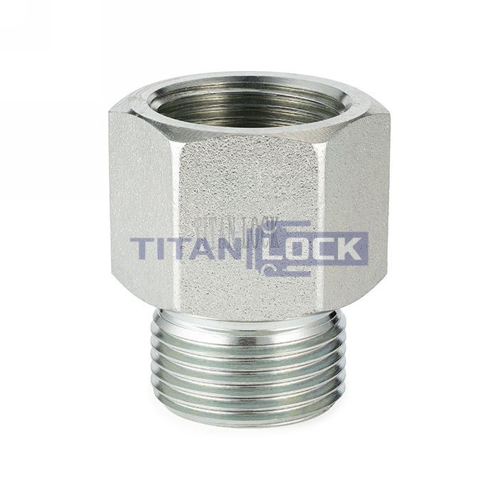 Ниппель переходной сталь, 1", НР BSP/ВР NPT, TL1RMBS-FNP TITAN LOCK 
