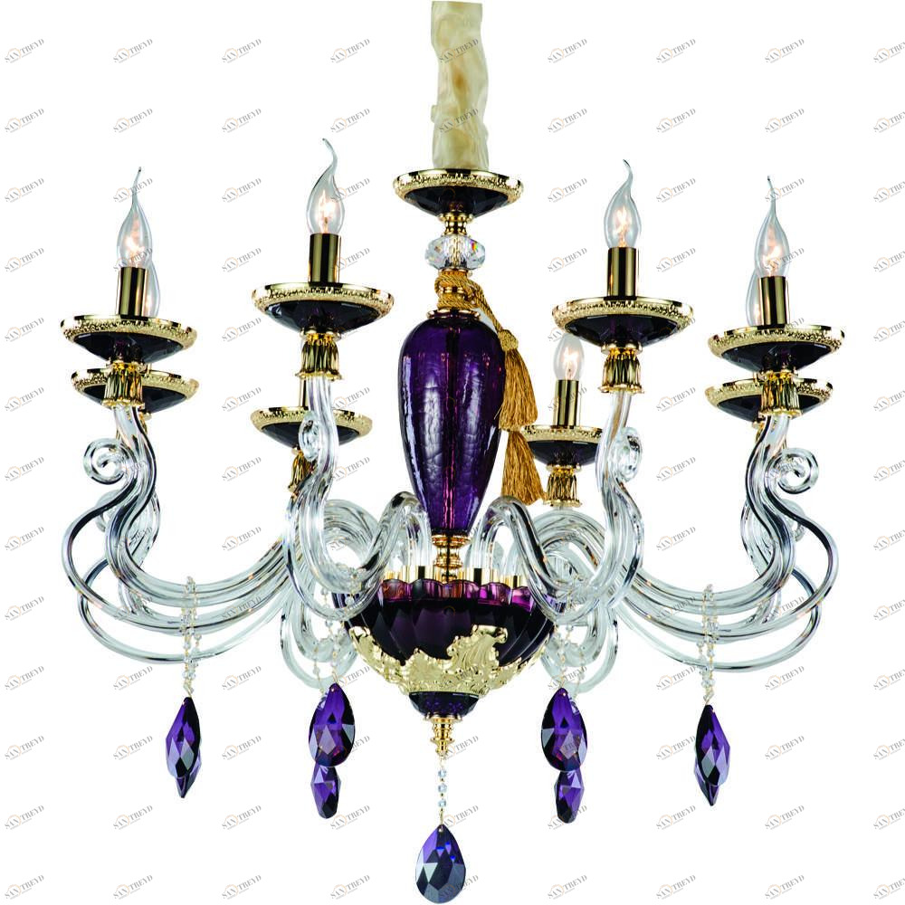 Подвесная люстра Divinare Simona 5125/12 LM-8 DIVINARE ДИЗАЙНЕРСКИЕ, SIMONA PURPLE 074998 Фиолетовый 