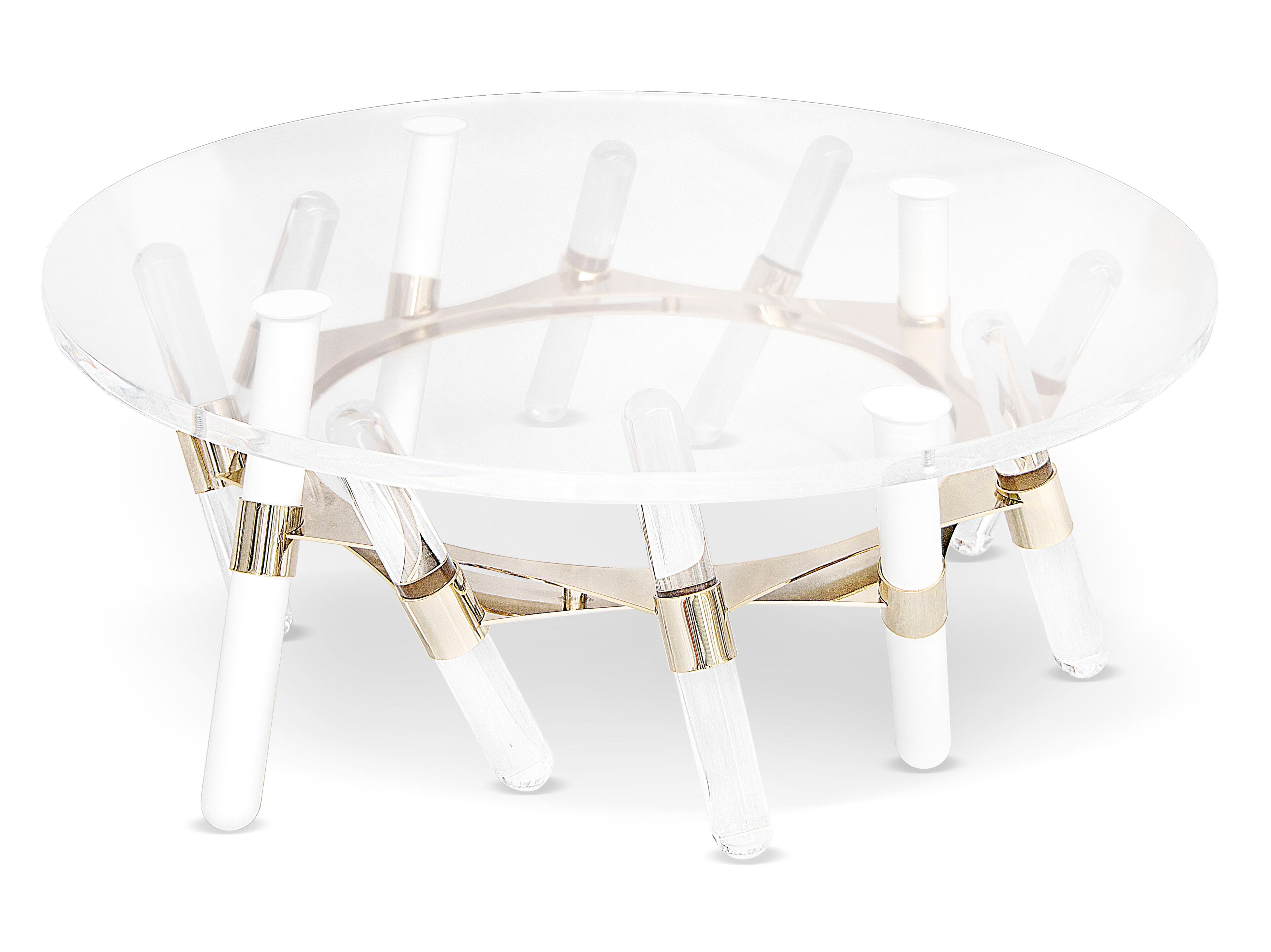 Акриловый круглый низкий садовый журнальный столик Myface Houdini ARCH-00023582