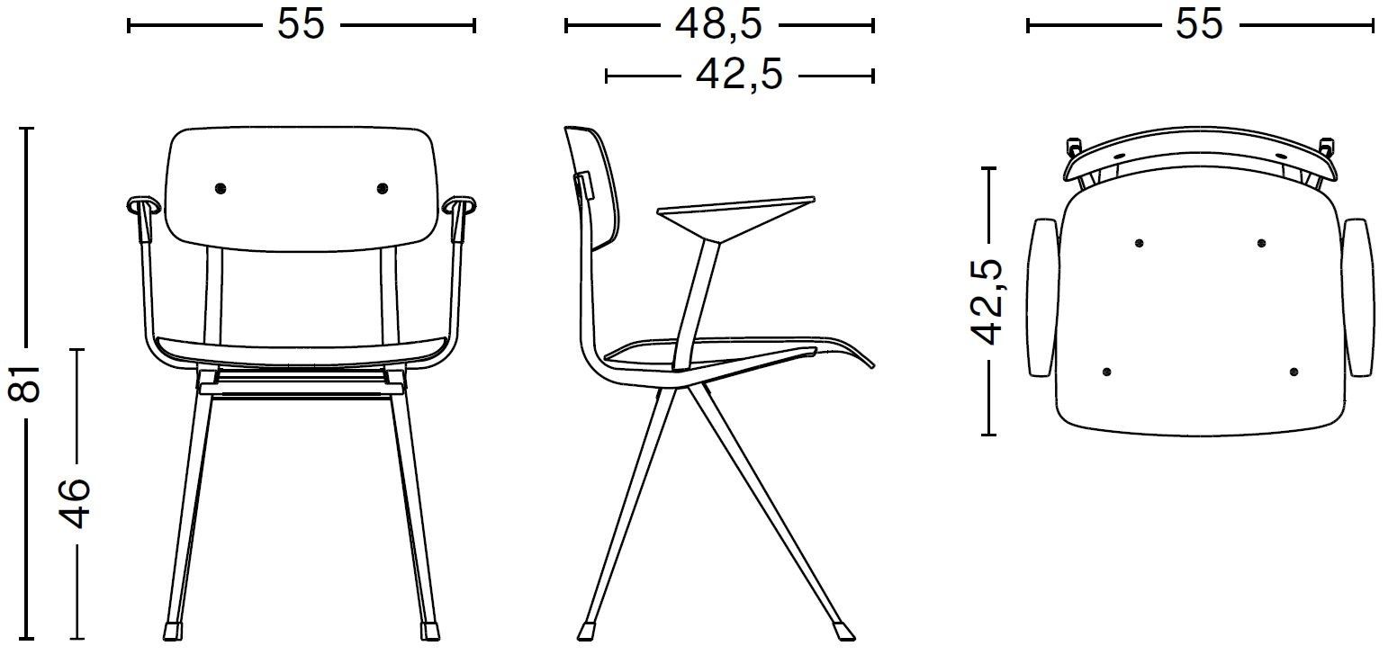 Деревянный стул с подлокотниками Hay RESULT ARCH-00051535 - Вид №12