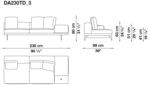 B&B Italia 3-х местный тканевый диван Dock sun-id-1376507 - Вид №120
