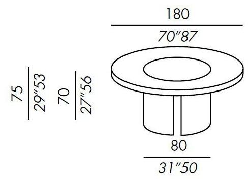 Meridiani Круглый обеденный стол из дерева Gong sun-id-1470882 - Вид №9