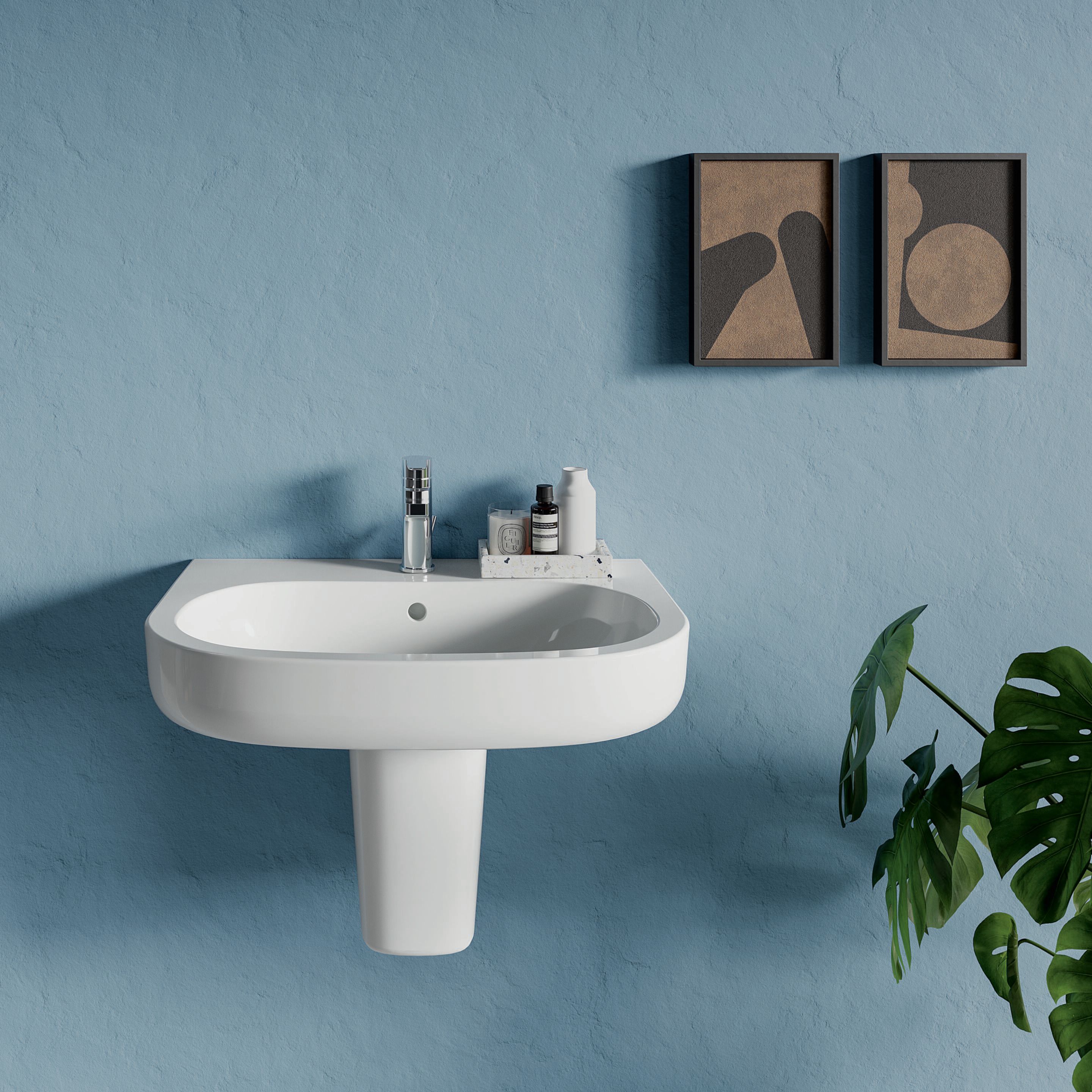 Керамическая подвесная раковина с переливом Ceramica Dolomite мирт ARCH-00150177 - Вид №2