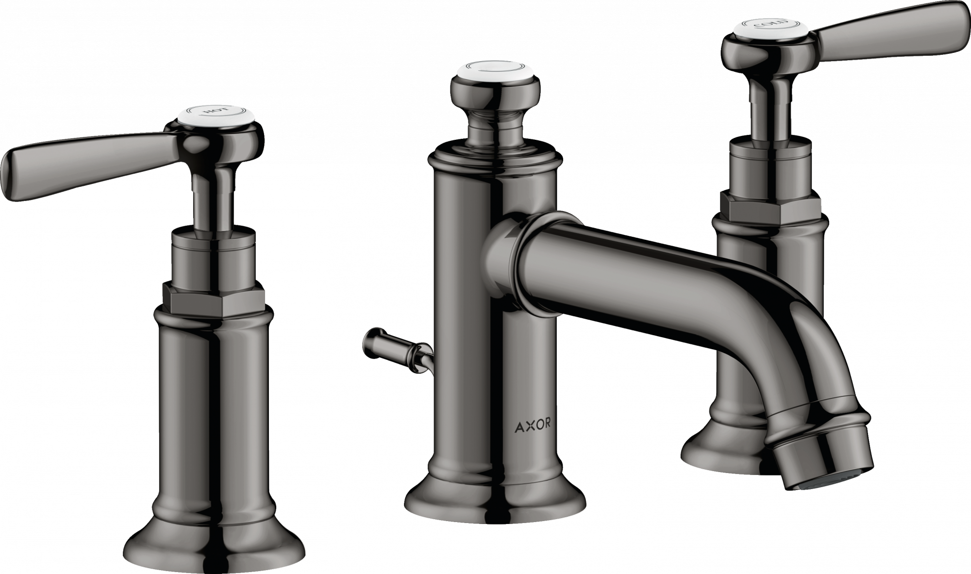 16535330 Смеситель для раковины 30 на 3 отверстия с рычажными ручками и сливным гарнитуром AXOR MONTREUX